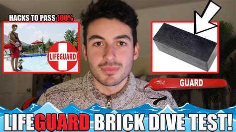 is lifeguard skill test hard|lifeguard brick submersible test.